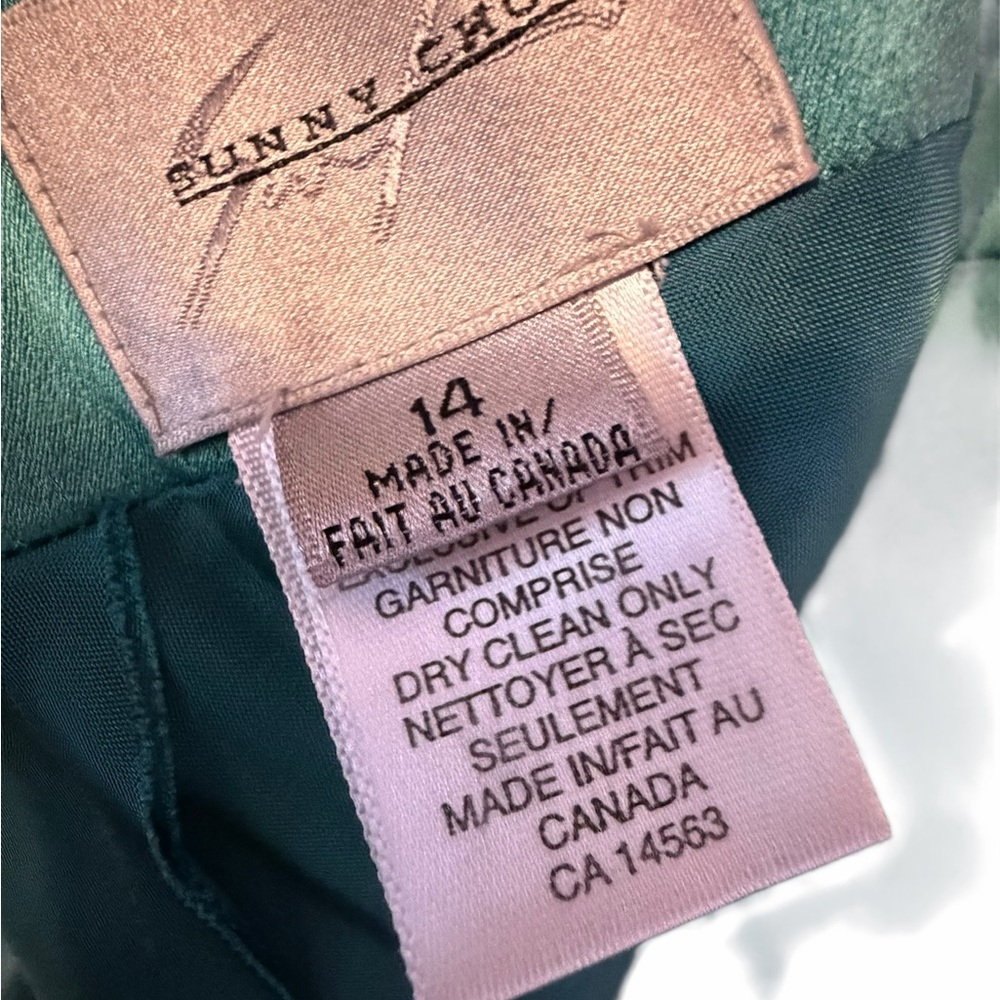 Sunny Choi - Chic Emerald Green Silk Slip Dress - Wedding - Size 14 - Picture 4 of 4